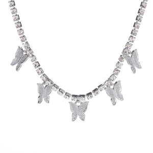 2021 new Double Layer Big Butterfly Necklace