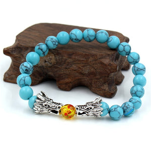 Natural Stone Dragon Beads Bracelet