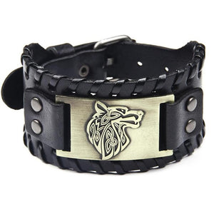 Adjustable Wolf Head Bracelet