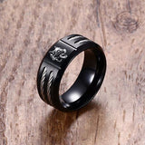 CABLE RING IN BLACK