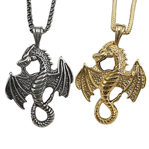 2021 hip hop dragon necklace