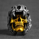2021 New Gold Skull Ring for Men